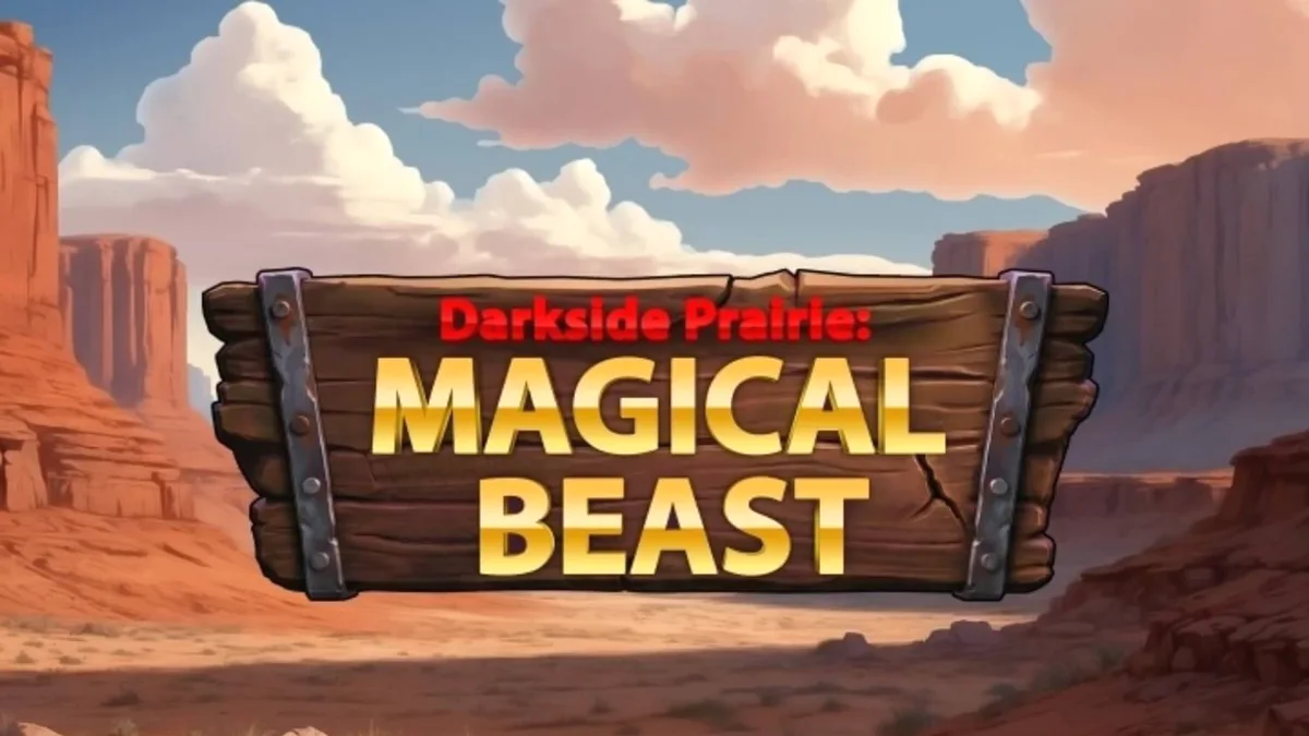 Darkside Prairie: Magical Beasts slot mobile interface with bison theme